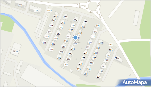 Straszęcin, Straszęcin, 266, mapa Straszęcin