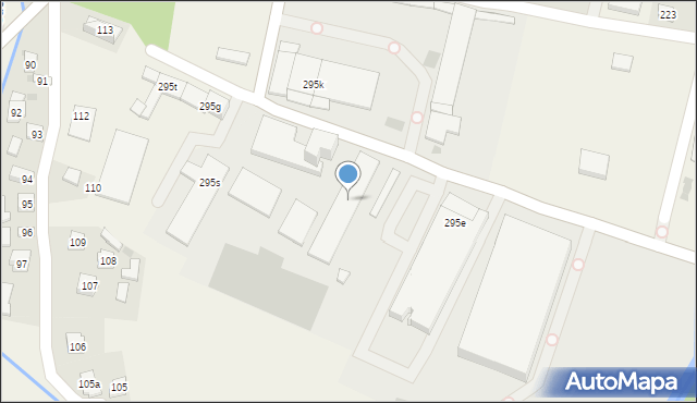 Straszęcin, Straszęcin, 295x, mapa Straszęcin