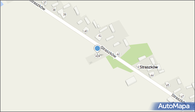 Straszków, Straszków, 42a, mapa Straszków