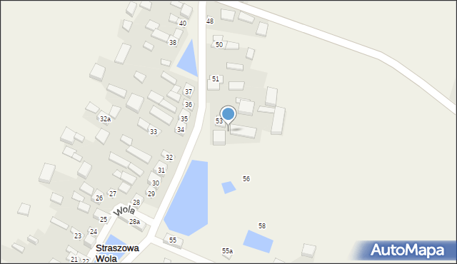 Straszowa Wola, Straszowa Wola, 54, mapa Straszowa Wola