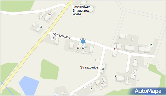 Straszowice, Straszowice, 12, mapa Straszowice