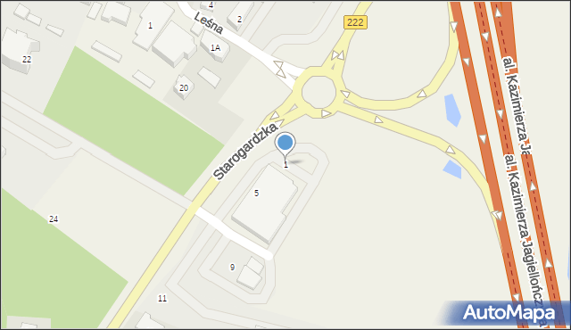 Straszyn, Starogardzka, 1, mapa Straszyn