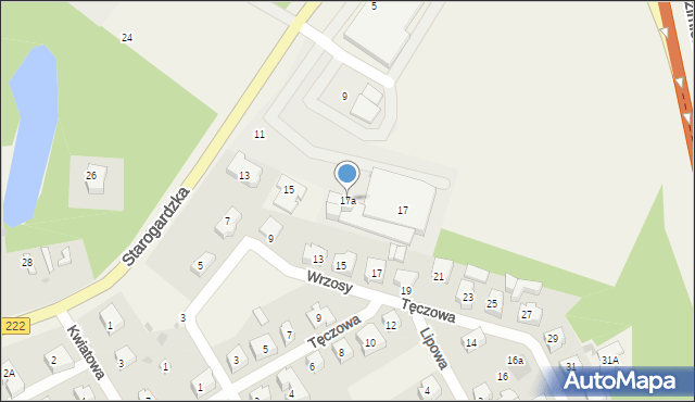 Straszyn, Starogardzka, 17a, mapa Straszyn