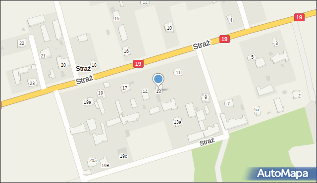 Straż, Straż, 13, mapa Straż