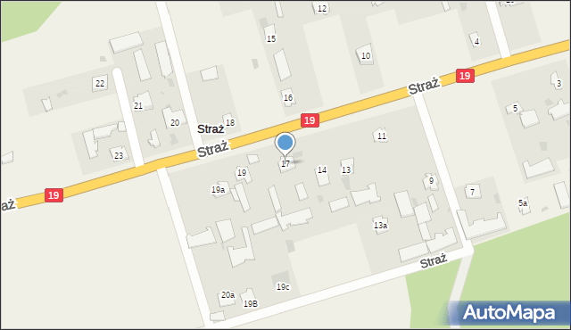 Straż, Straż, 17, mapa Straż