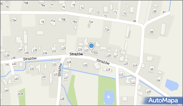 Strażów, Strażów, 122, mapa Strażów