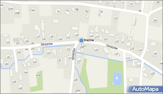 Strażów, Strażów, 126, mapa Strażów