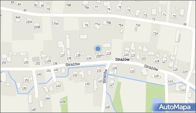 Strażów, Strażów, 133, mapa Strażów