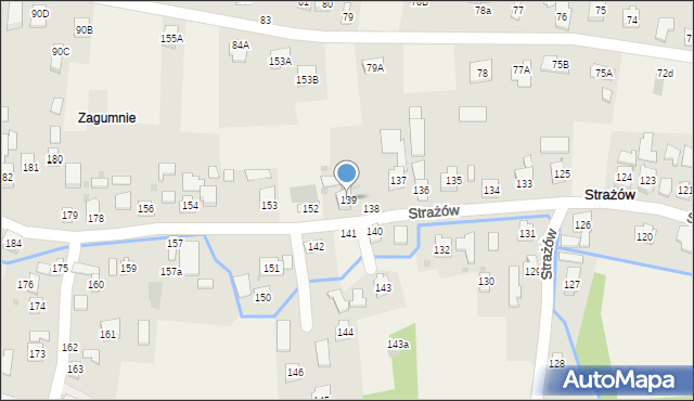 Strażów, Strażów, 139, mapa Strażów