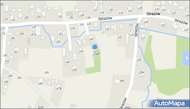 Strażów, Strażów, 143a, mapa Strażów