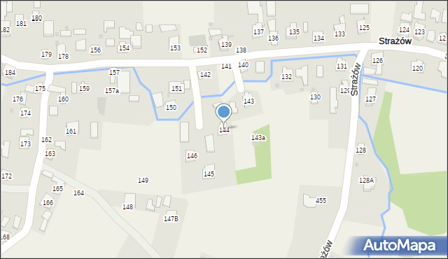 Strażów, Strażów, 144, mapa Strażów