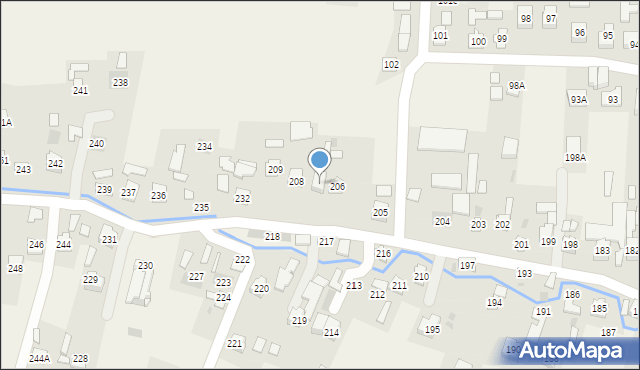 Strażów, Strażów, 207, mapa Strażów