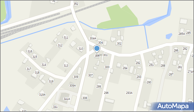 Strażów, Strażów, 305, mapa Strażów