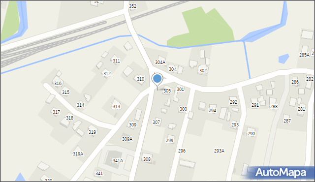 Strażów, Strażów, 306, mapa Strażów
