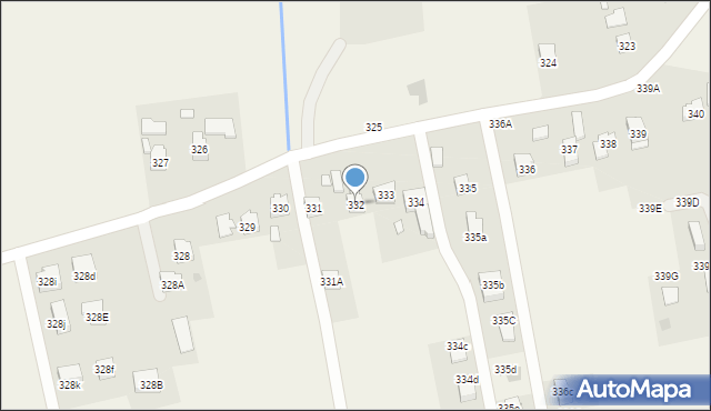 Strażów, Strażów, 332, mapa Strażów
