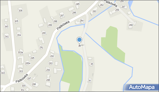 Strażów, Strażów, 36, mapa Strażów