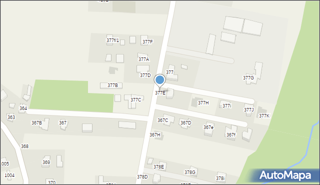 Strażów, Strażów, 377E, mapa Strażów
