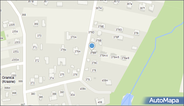 Strażów, Strażów, 378a/1, mapa Strażów
