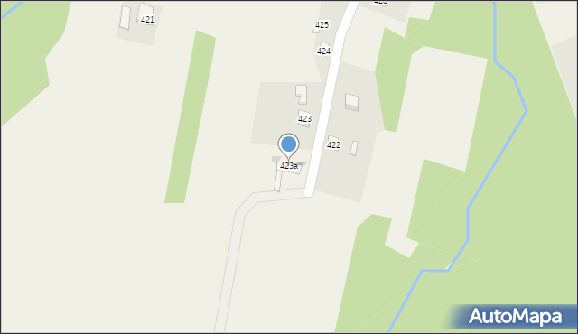 Strażów, Strażów, 423a, mapa Strażów