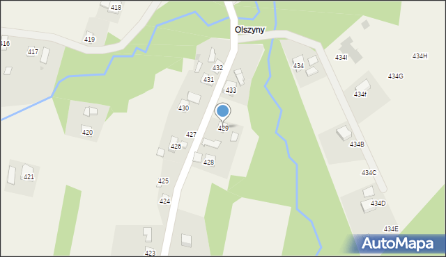 Strażów, Strażów, 429, mapa Strażów