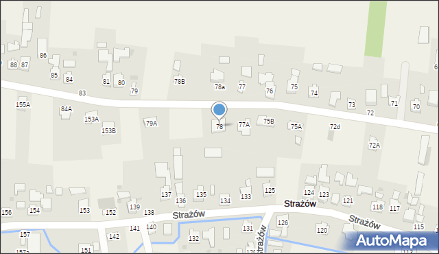 Strażów, Strażów, 78, mapa Strażów