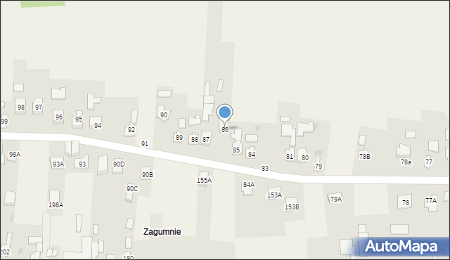 Strażów, Strażów, 86, mapa Strażów