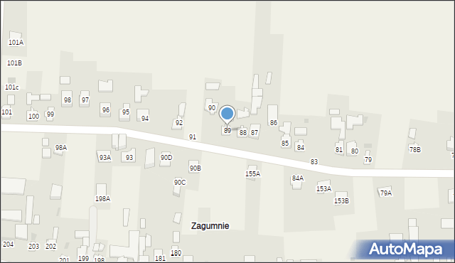 Strażów, Strażów, 89, mapa Strażów