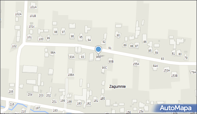 Strażów, Strażów, 90D, mapa Strażów