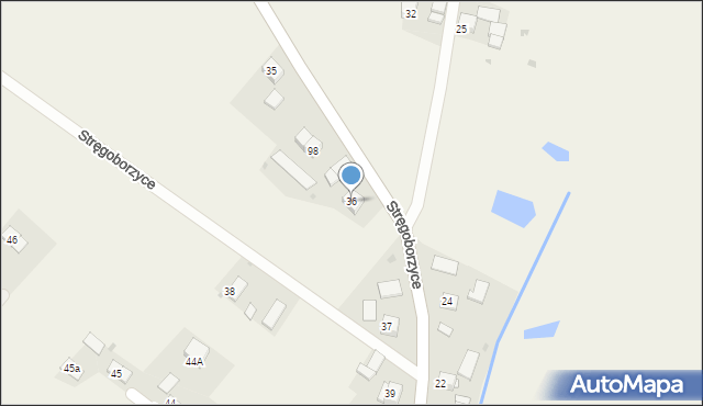Stręgoborzyce, Stręgoborzyce, 36, mapa Stręgoborzyce