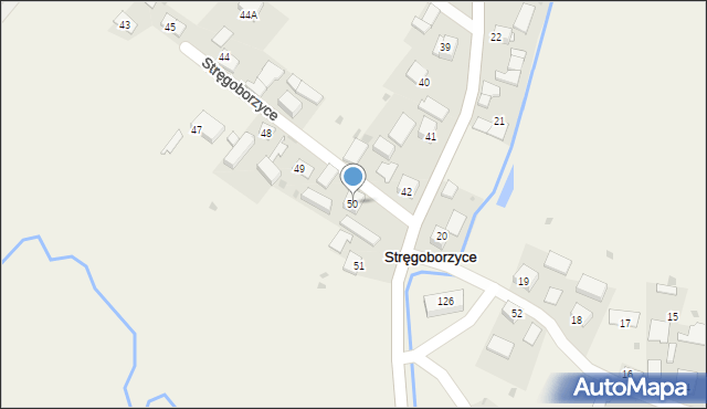 Stręgoborzyce, Stręgoborzyce, 50, mapa Stręgoborzyce