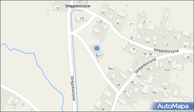 Stręgoborzyce, Stręgoborzyce, 54, mapa Stręgoborzyce