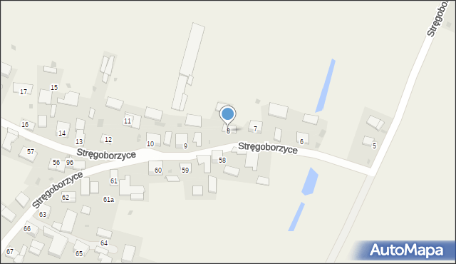 Stręgoborzyce, Stręgoborzyce, 8, mapa Stręgoborzyce