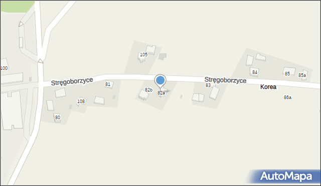 Stręgoborzyce, Stręgoborzyce, 82a, mapa Stręgoborzyce