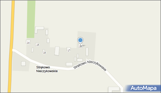 Strękowo Nieczykowskie, Strękowo Nieczykowskie, 18, mapa Strękowo Nieczykowskie