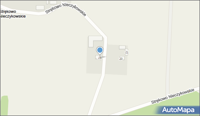 Strękowo Nieczykowskie, Strękowo Nieczykowskie, 19, mapa Strękowo Nieczykowskie