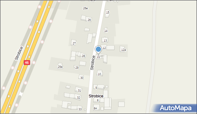 Strobice, Strobice, 11, mapa Strobice