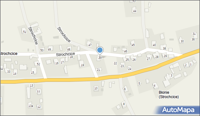 Strochcice, Strochcice, 20, mapa Strochcice
