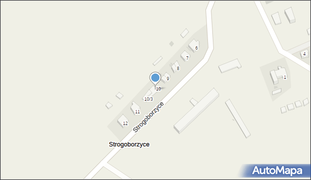 Strogoborzyce, Strogoborzyce, 10/1, mapa Strogoborzyce