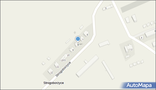 Strogoborzyce, Strogoborzyce, 8, mapa Strogoborzyce