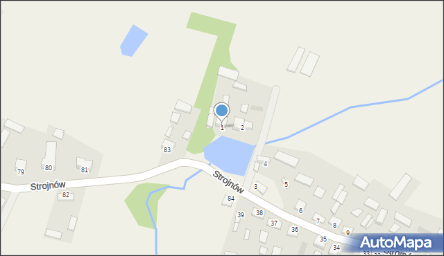 Strojnów, Strojnów, 1, mapa Strojnów