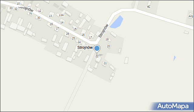 Strojnów, Strojnów, 22, mapa Strojnów