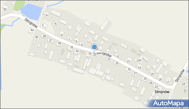 Strojnów, Strojnów, 32, mapa Strojnów