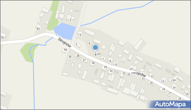 Strojnów, Strojnów, 6, mapa Strojnów