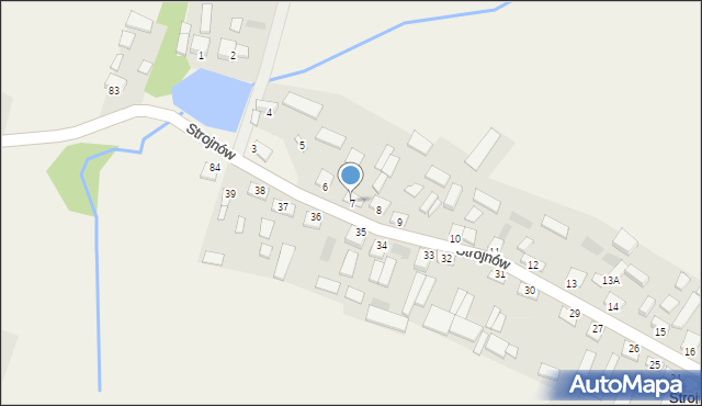 Strojnów, Strojnów, 7, mapa Strojnów