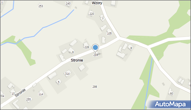 Stronie, Stronie, 219, mapa Stronie