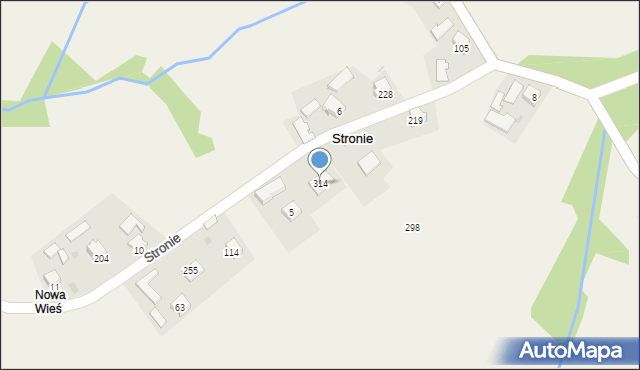 Stronie, Stronie, 314, mapa Stronie