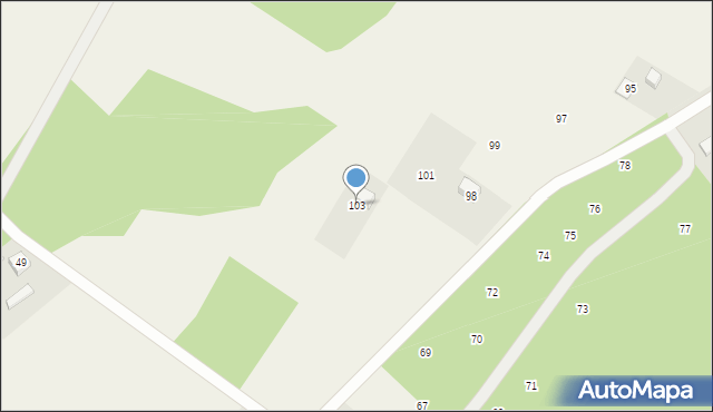 Strońsko, Strońsko, 103, mapa Strońsko