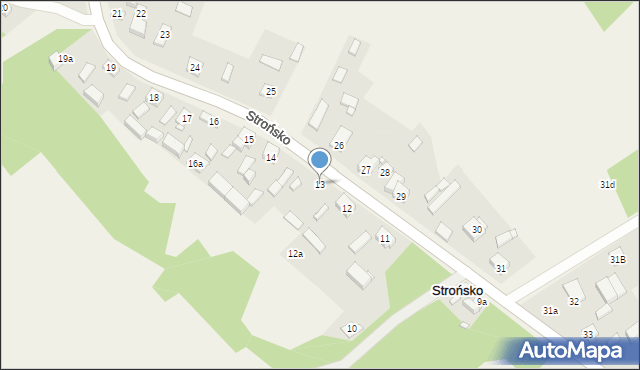 Strońsko, Strońsko, 13, mapa Strońsko