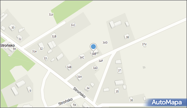 Strońsko, Strońsko, 34E, mapa Strońsko