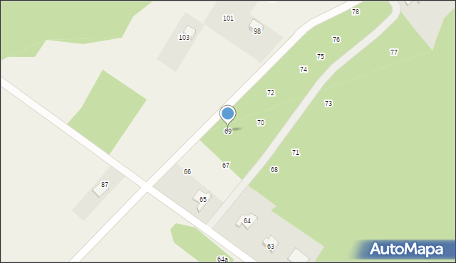 Strońsko, Strońsko, 69, mapa Strońsko